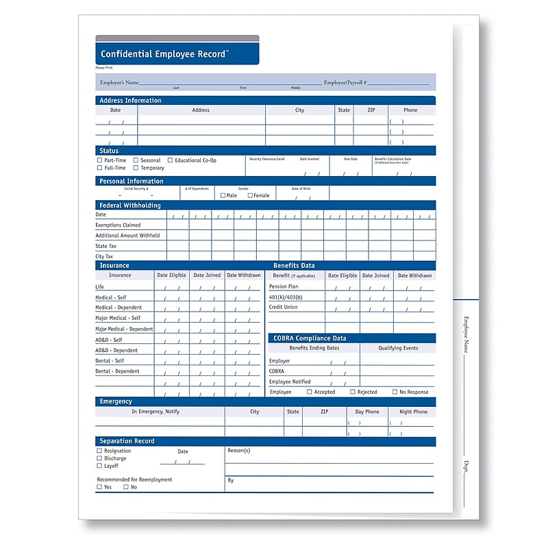 ComplyRight™ Confidential Employee Records Folder, Expanded, Pack of 25 (A0175) image 1