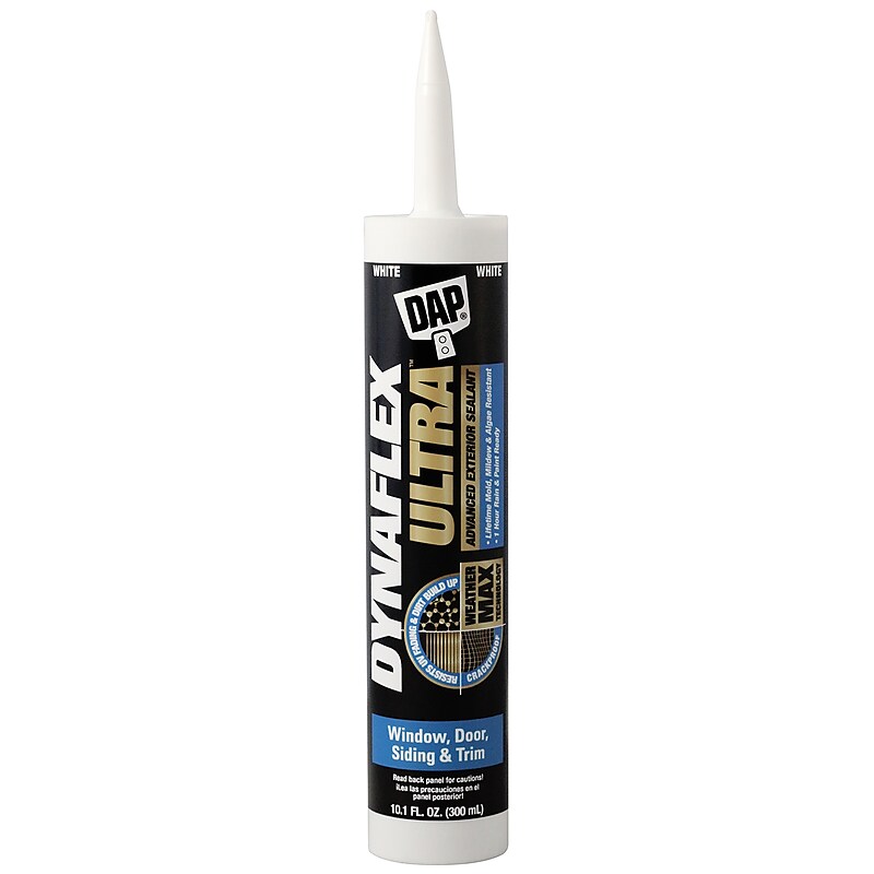 Dap Dynaflex Ultra Advanced Exterior Sealant, Waterproof, 10.1 oz., White, 12/Pack (7079818211) image 1