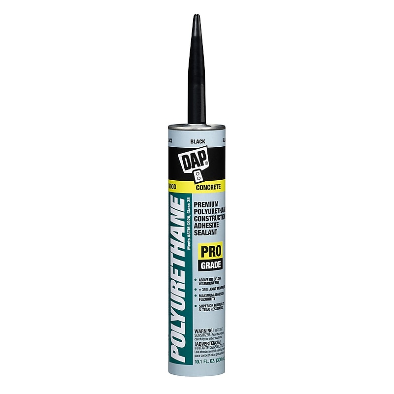 Dap Premium Polyurethane Construction Adhesive Sealant 10.1 oz., Black (7079818816) image 1