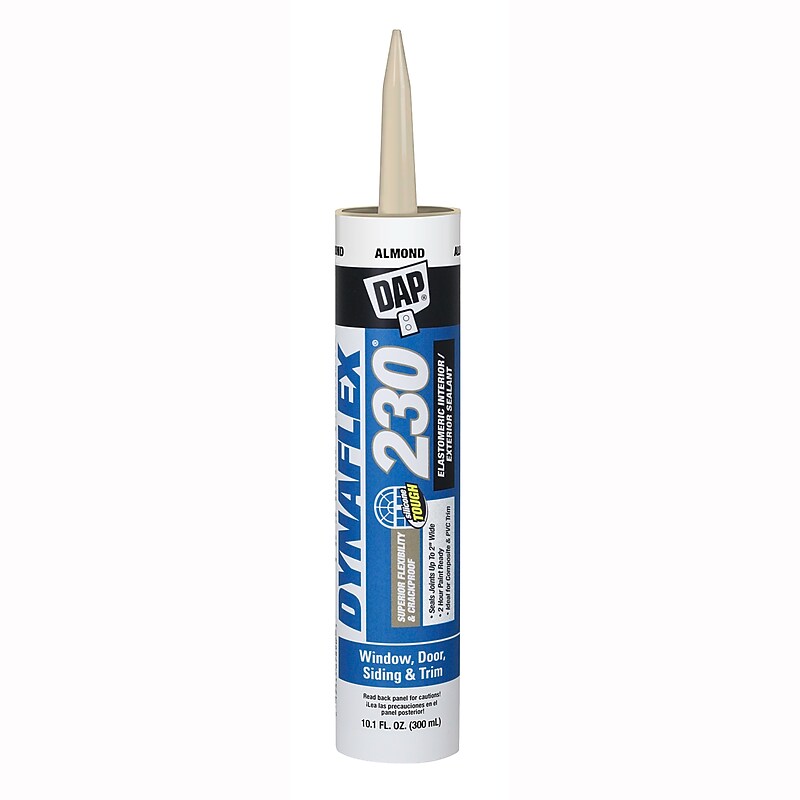 Dap Dynaflex 230 Premium Elastomeric Sealant, Waterproof, 10.1 oz., Almond, 12/Pack (7079818288) image 1