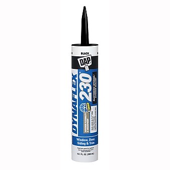 Dap Dynaflex 230 Premium 100% Waterproof Indoor/Outdoor Elastomeric Sealant, 10.1 oz., Black (7079818280)