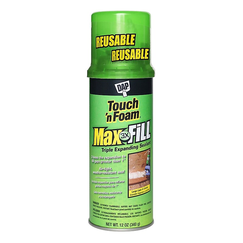 Dap Touch 'N Foam Maxfill Triple Expanding Sealant 12 oz., Tan, 12/Pack (7565000043) image 1