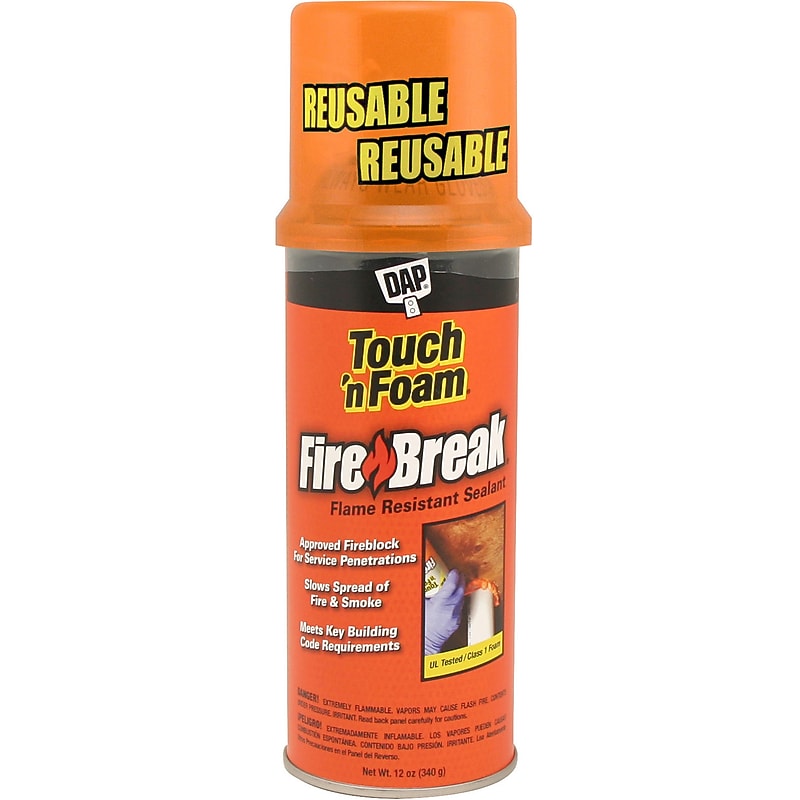 Dap Touch 'N Foam Firebreak Flame Resistant Sealant, 12/Pack (B2321373) image 1