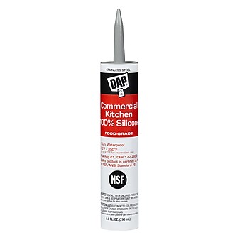 Dap Commercial Kitchen 100% Silicone Sealant, 9.8 oz., Stainless Steel (7079808660)