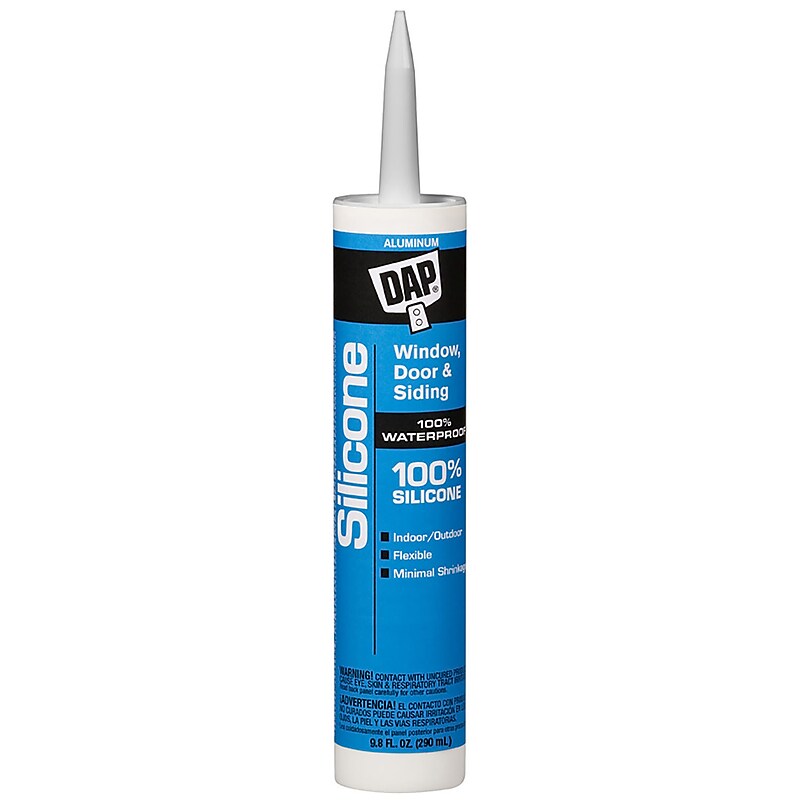 Dap Window, Door & Siding Silicone Rubber Sealant, 9.8 oz., Aluminum (7079808643) image 1