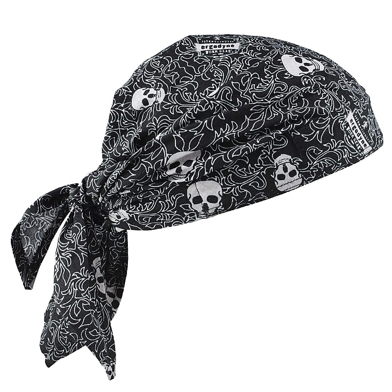 Ergodyne Chill-Its 6710 Evaporative Cooling Triangle Hat, Skulls (12359) image 1