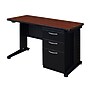 Regency Fusion 48" Single Pedestal Computer Desk, Cherry (MSP4824CH)~#|#~sp4555664_sc7