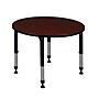 Regency 42" Round Activity Table, Height Adjustable, Mahogany (TB42RNDMHAPBK)~#|#~sp4555889_sc7