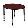 Regency Round Activity Table, Height Adjustable, Mahogany (TB48RNDMHAPBK)~#|#~sp4555923_sc7