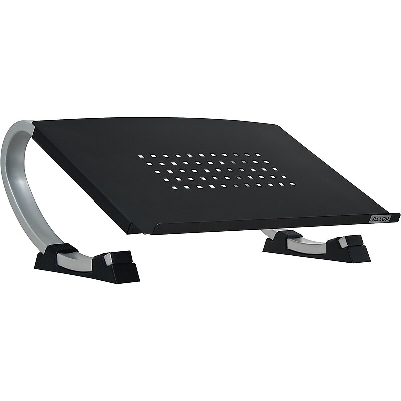 Allsop Redmond 14.75"W x 11.25"D Steel Laptop Stand, Black/Silver (30498) image 1