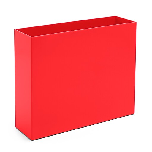 Poppin File Box Plastic, Letter Size, Red, 4 Pack (106296) at Staples