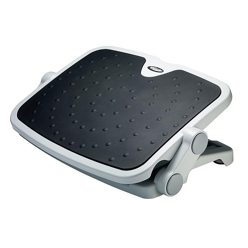 Aidata Luxe Comfort Tilt Adjustable Footrests, Black/Gray (FR006) image 1