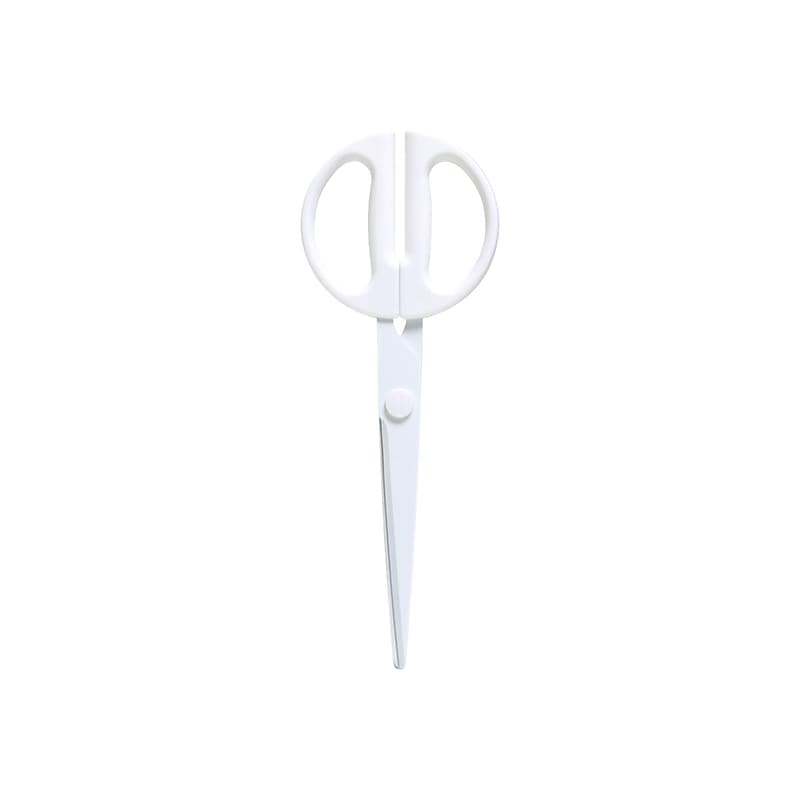 Poppin 9" Stainless Steel Standard Scissors, Sharp Tip, White (100186) image 1