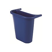 Rubbermaid Commercial Products Polyethylene Side Bin, 1.25 Gal., Blue (FG295073BLUE)