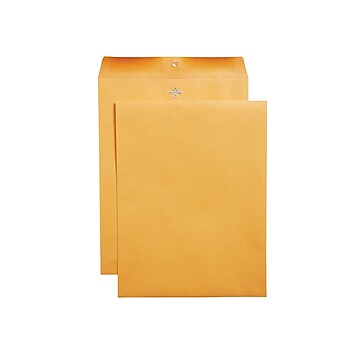 25 Each 10 x 13 Brown Kraft Catalog Clasp Envelopes Gummed Seal 