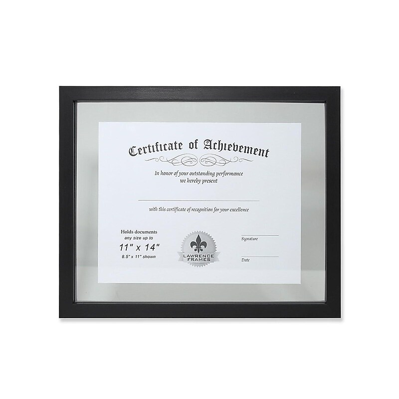 Lawrence Frames Plastic Certificate Frame, Black (530111) image 1