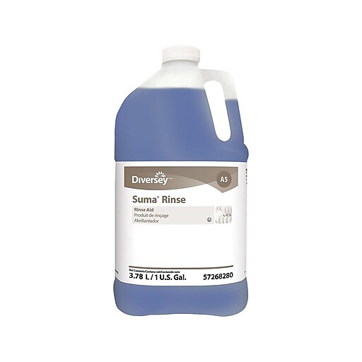 Diversey A5 Dishwasher Suma Rinse Aid Unscented 128 Oz 4 Carton