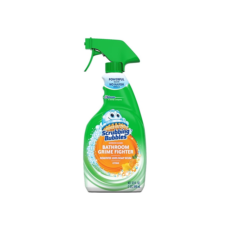 Scrubbing Bubbles Bathroom Grime Fighter Cleaner, Citrus, 32 Oz. (306111) image 1