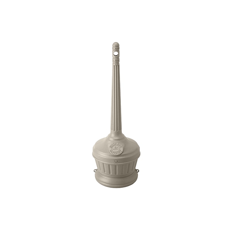 Commercial Zone Smokers' Outpost Outdoor Ash Urn, Beige HDPE, 1.25 Gal. (711402) image 1
