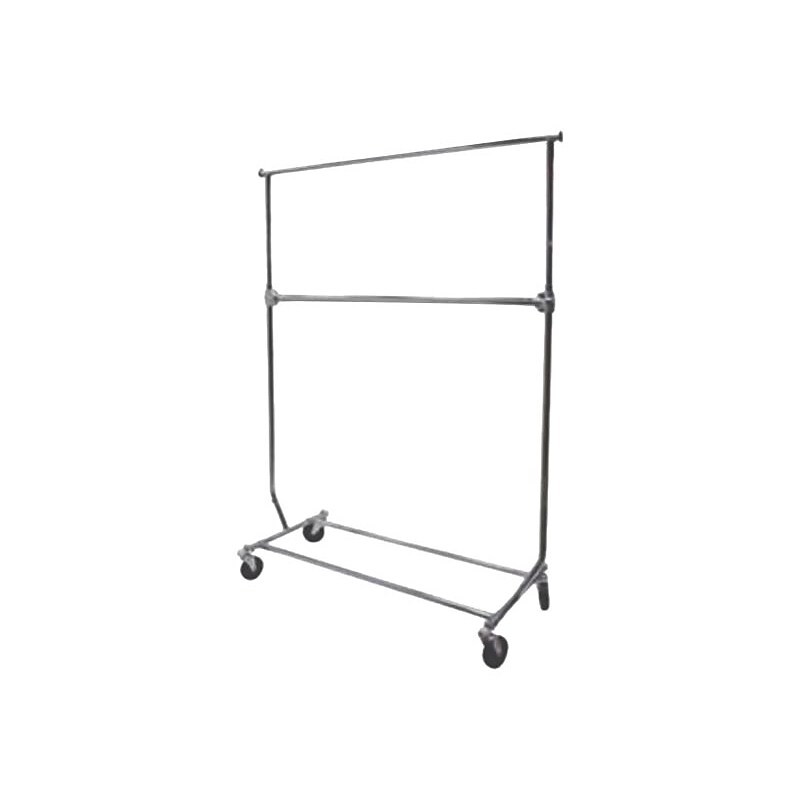 Nahanco 48"H x 22.5"W Single-Rail Garment Rack, Chrome Metal (RCS-1) image 1
