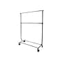 Nahanco 48"H x 22.5"W Single-Rail Garment Rack, Chrome Metal (RCS-1)~#|#~sp45960255_sc7