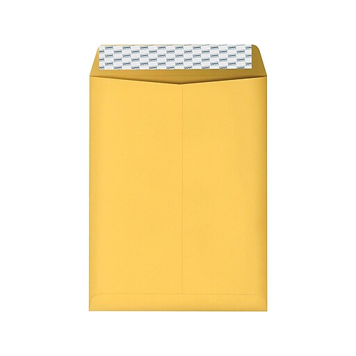 Staples EasyClose Catalog Envelopes, 10"L x 13"H, Brown, 100/Box