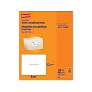 Staples Laser/Inkjet Shipping Labels, 3 1/3" x 4", White, 6 Labels/Sheet, 100 Sheets/Box (18061/SIWO140)