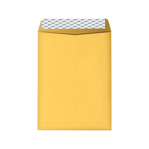 Staples EasyClose Catalog Envelopes, 9"L x 12"H, Brown, 250/Box (479888