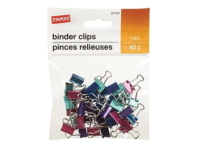 micro binder clips assorted colors