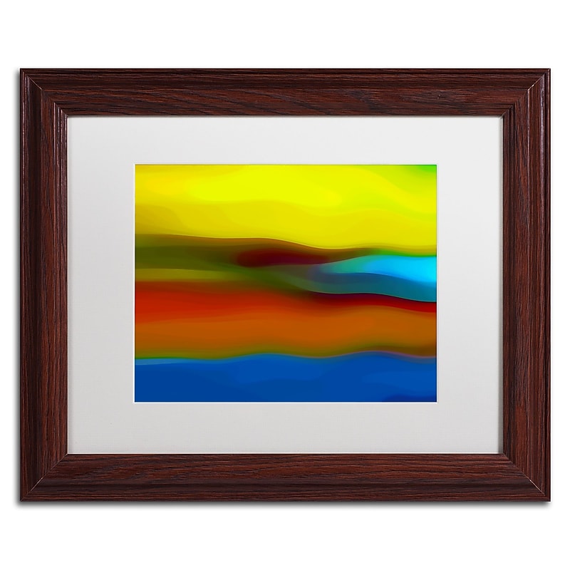 Trademark Fine Art Amy Vangsgard 'River Runs Through 1' 11" x 14" Matted Framed Art Print (886511935198) image 1