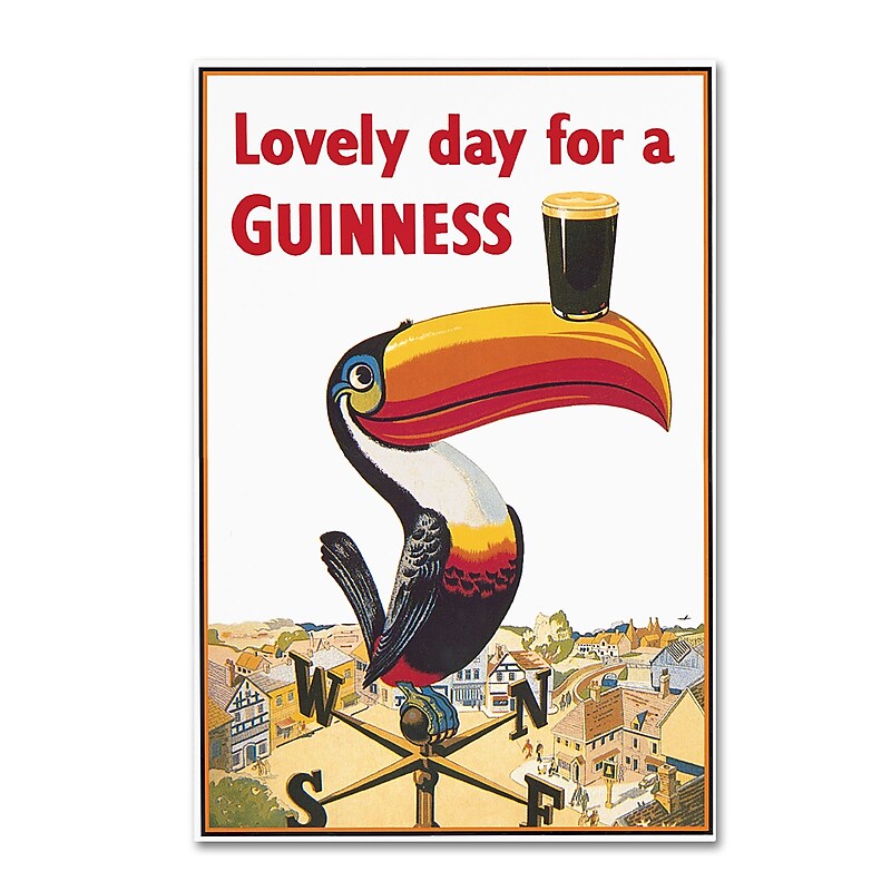 Trademark Fine Art Guinness Brewery 'Lovely Day For A Guinness VIII' 12" x 19" Wall Art (190836244478) image 1