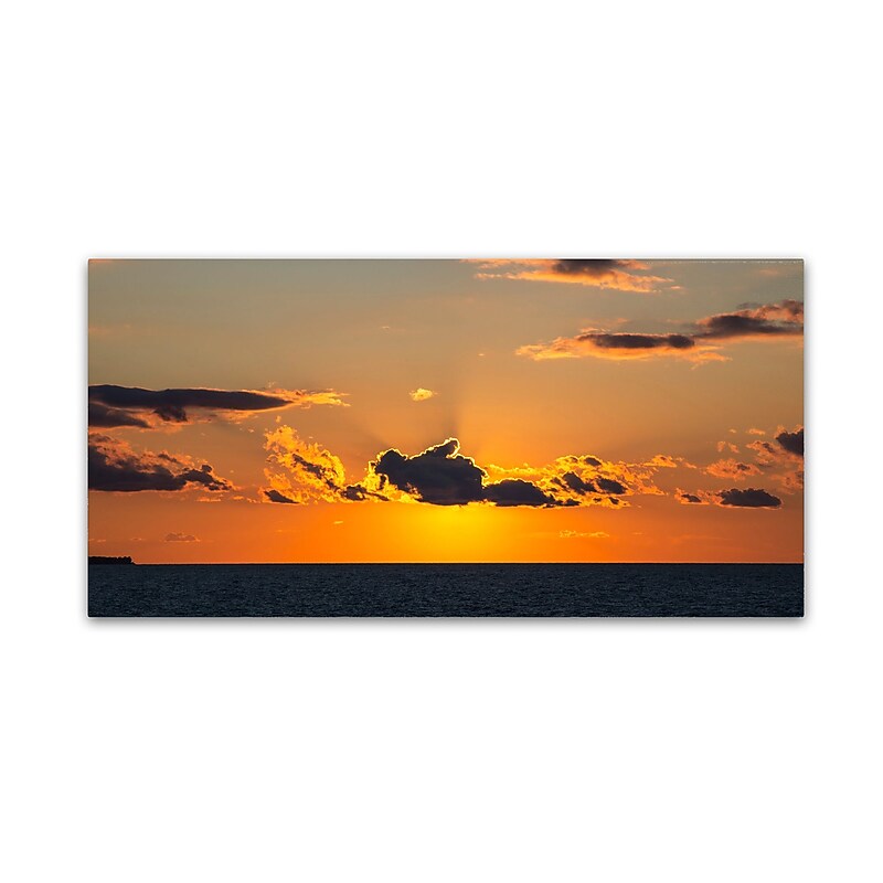 Trademark Fine Art Kurt Shaffer 'Sunset Beauty' 12" x 24" Canvas Stretched Art Print (190836008445) image 1