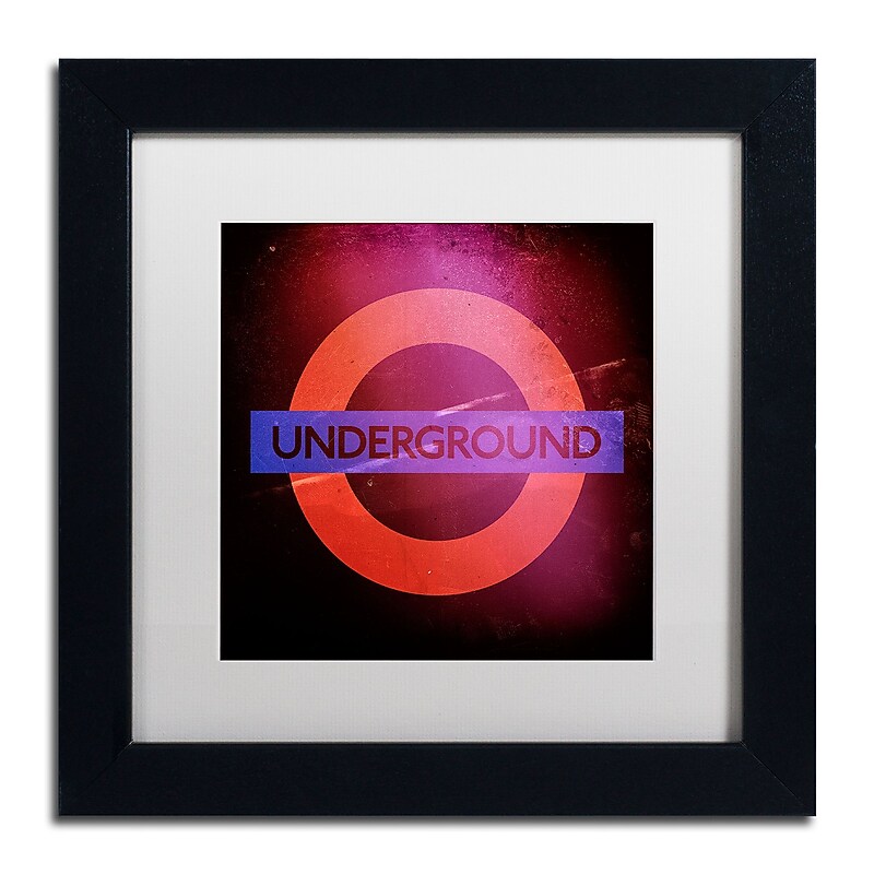 Trademark Fine Art Philippe Hugonnard 'Subway City Art London' 11" x 11" Matted Framed (886511952577) image 1