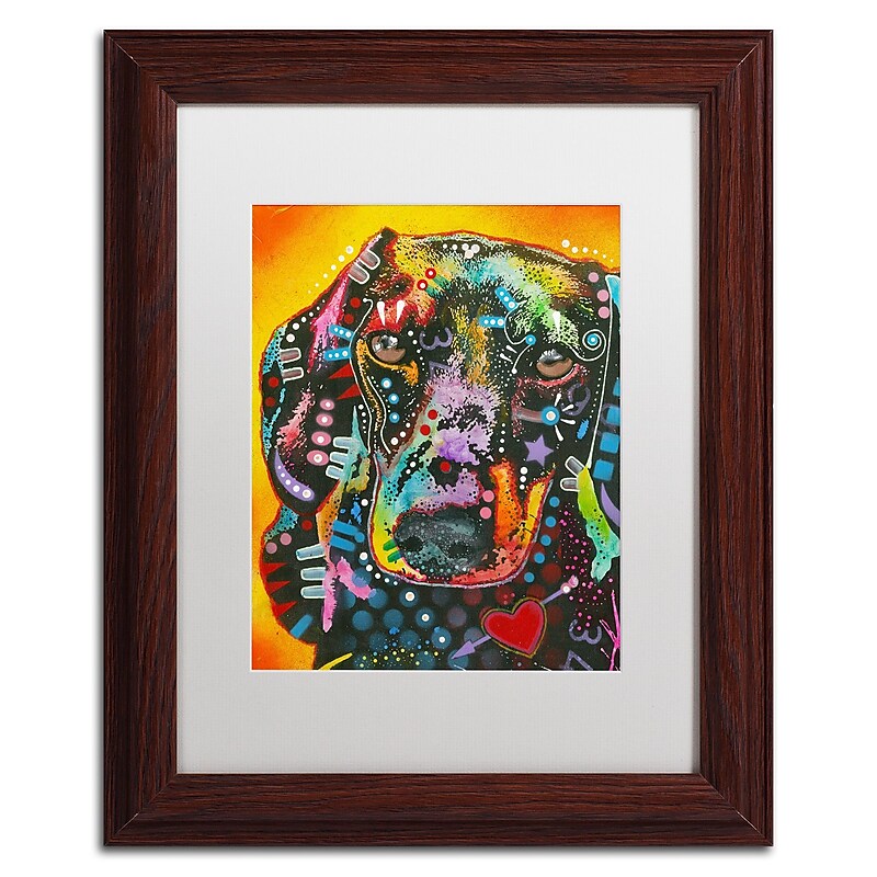 Trademark Fine Art Dean Russo 'Brilliant Dachshund' 11" x 14" Matted Framed Art Print (190836137701) image 1