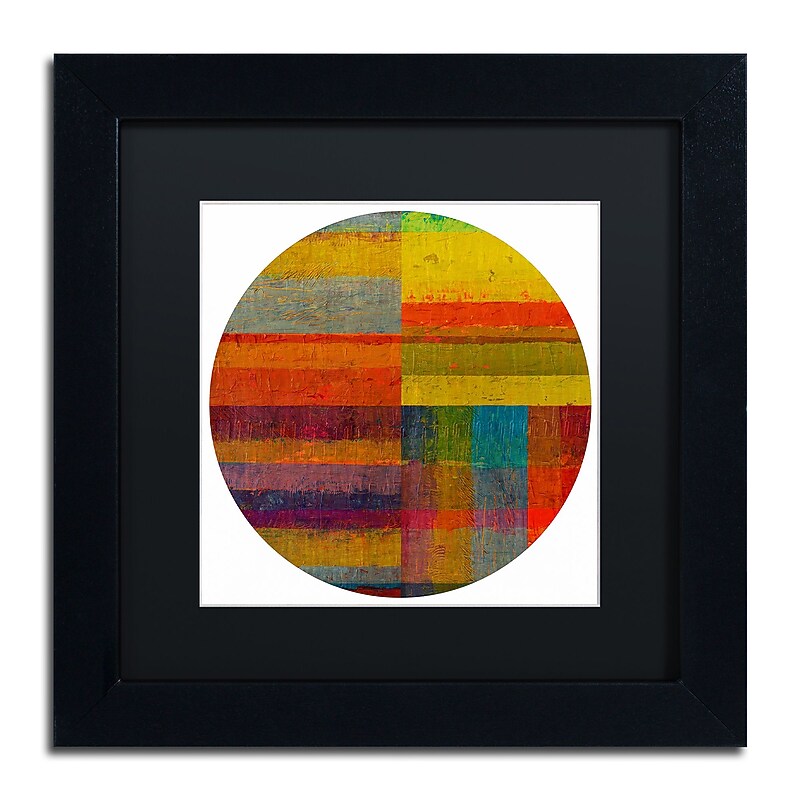 Trademark Fine Art Michelle Calkins 'Round 4.0' 11" x 11" Matted Framed Art Print (190836076420) image 1