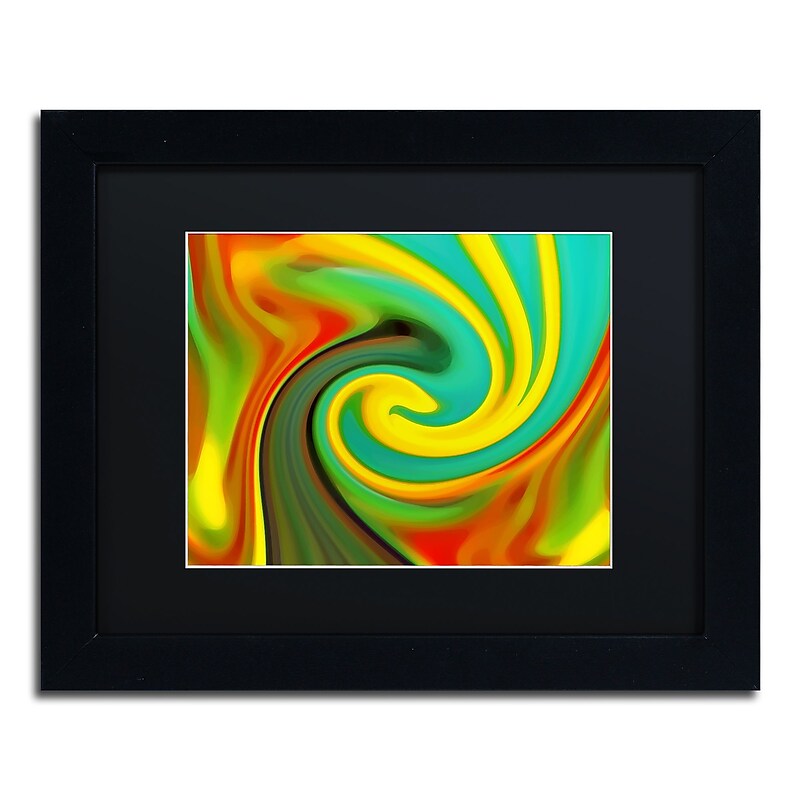 Trademark Fine Art Amy Vangsgard 'Abstract Flower Unfurling 1' 11" x 14" Matted Framed Art Print (886511932876) image 1