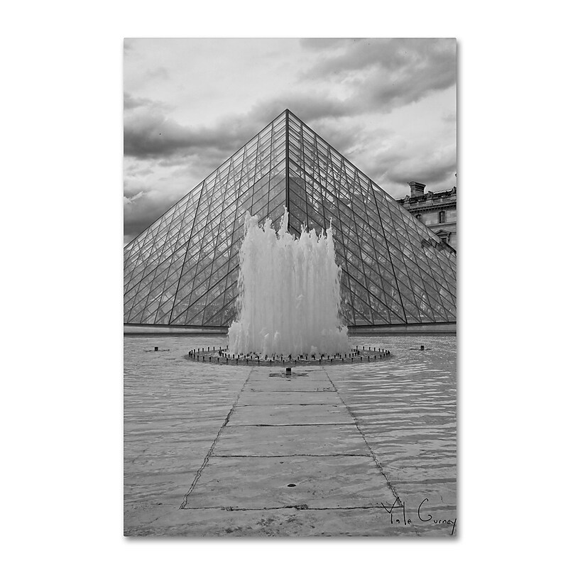 Trademark Fine Art Yale Gurney 'Paris Deux - Louvre' 12" x 19" Canvas Stretched Art Print (190836242658) image 1