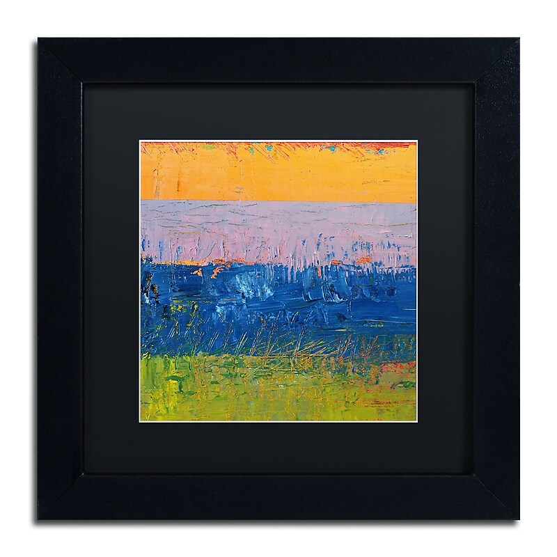 Trademark Fine Art Michelle Calkins 'Thistle Field' 11" x 11" Matted Framed Art Print (190836100743) image 1