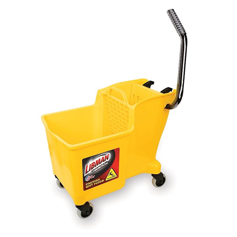 Libman 32 Quart One Piece Bucket & Wringer, Yellow (1095) image 1
