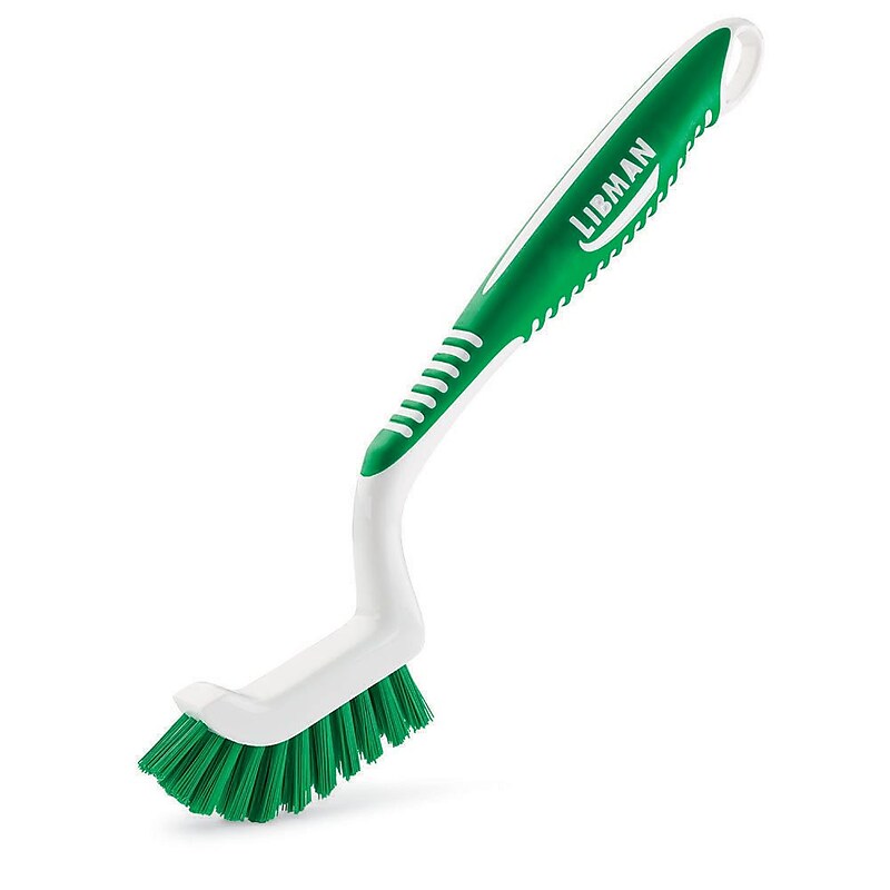 Libman Tile & Grout Brush,, Green/White, 6/Pack (#18) image 1