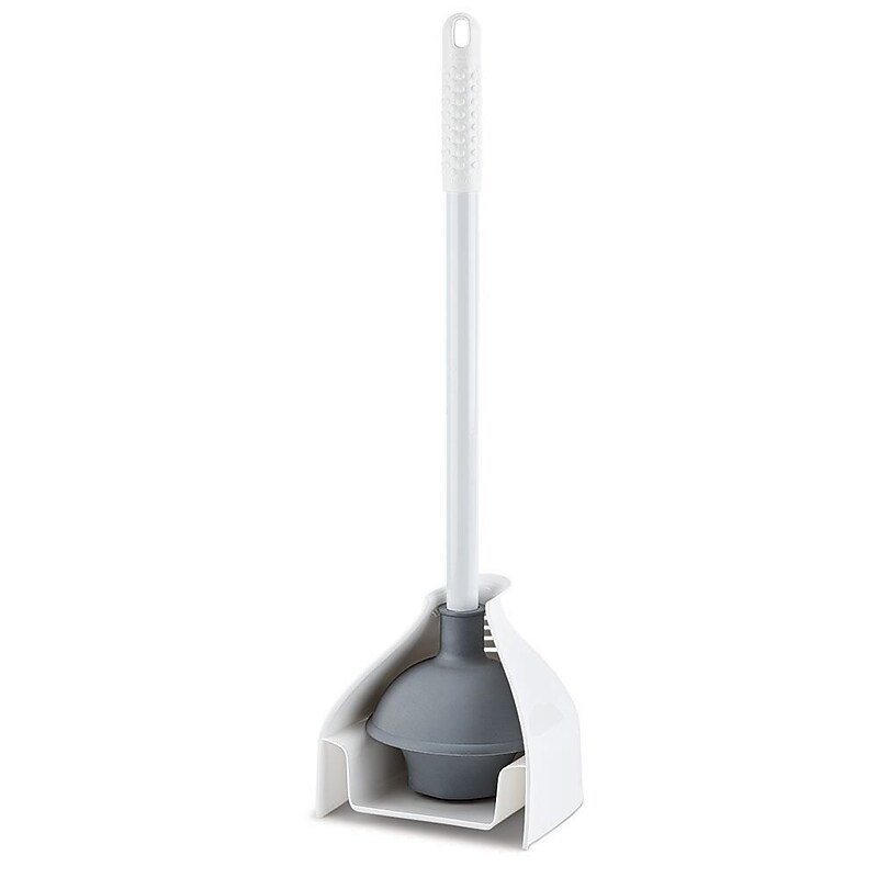 Libman Premium Extra Long Flange Toilet Plunger & Caddy, 4/Carton (0598) image 1