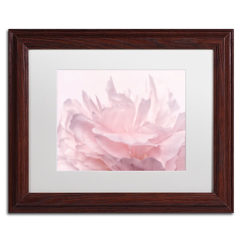 Trademark Fine Art Cora Niele 'Pink Peony Petals III' 11" x 14" Matted Framed (190836307661) image 1