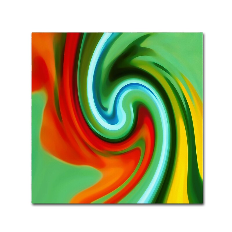 Trademark Fine Art Amy Vangsgard 'Abstract Flower Unfurling Square 2' 14" x 14" Canvas Stretched Art Print (886511933453) image 1