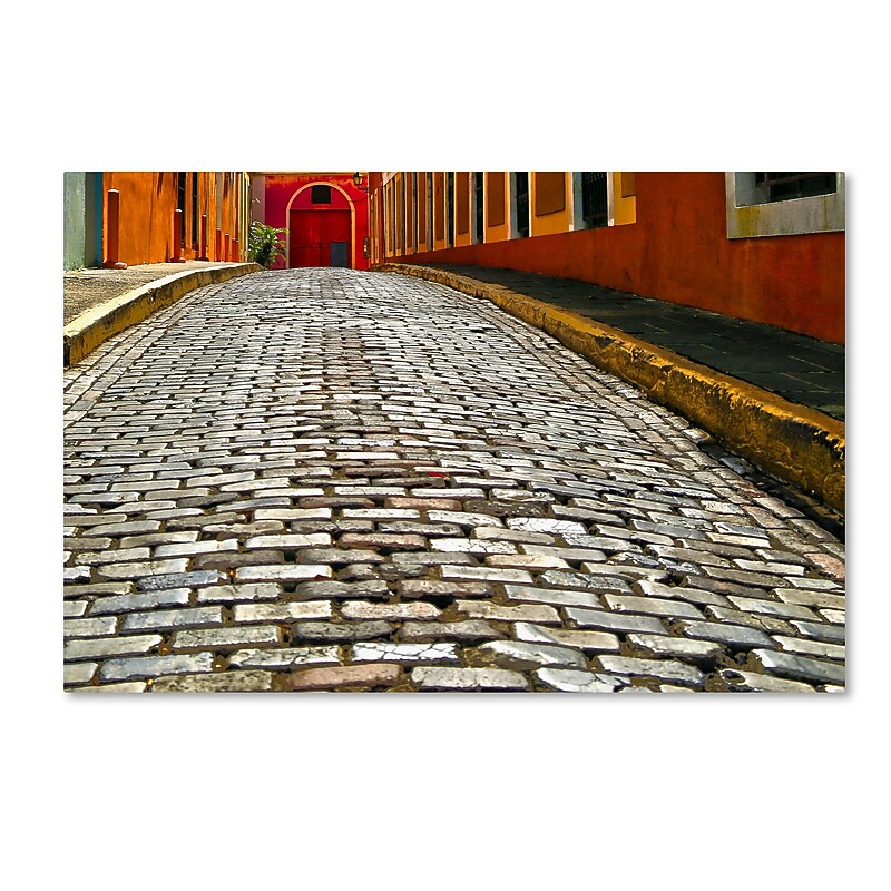 Trademark Fine Art CATeyes 'Old San Juan 14' 12" x 19" Canvas Stretched (190836040216) image 1