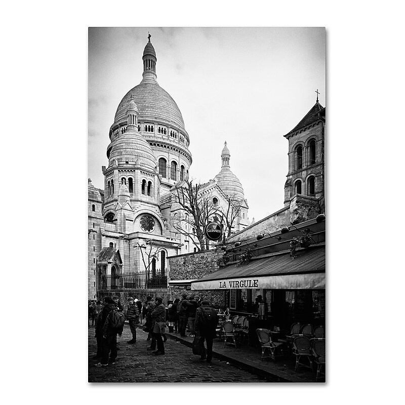 Trademark Fine Art Philippe Hugonnard 'Sacre-Coeur de Montmartre' 12" x 19" Canvas Stretched (190836115402) image 1
