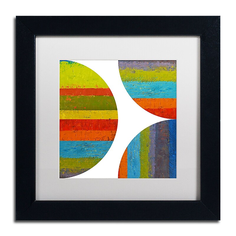 Trademark Fine Art Michelle Calkins 'Quarter Rounds 2.0' 11" x 11" Matted Framed (190836074037) image 1