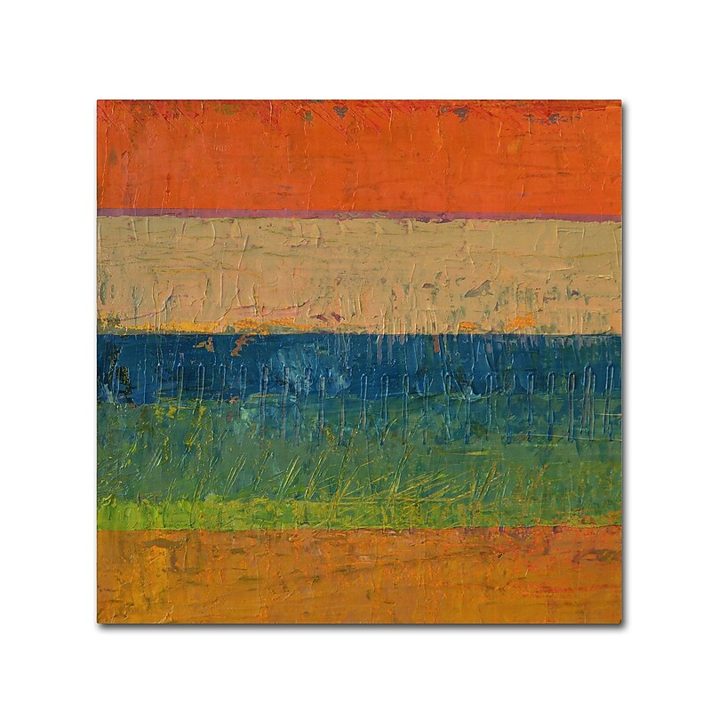 Trademark Fine Art Michelle Calkins 'Lavender Line' 18" x 18" Canvas Stretched (190836074235) image 1
