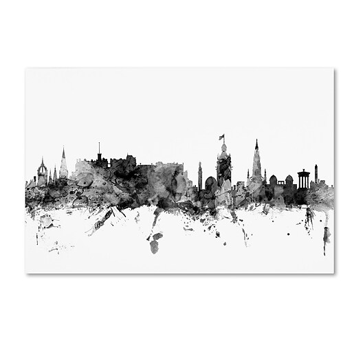 洋書 Look Up Edinburgh Trademark Fine Art Michael Tompsett 'Edinburgh Scotland