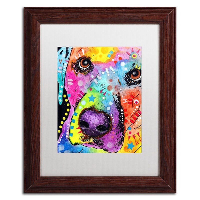 Trademark Fine Art Dean Russo 'Closeup Labrador' 11" x 14" Matted Framed Art Print (190836146857) image 1