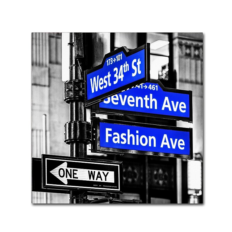 Trademark Fine Art Philippe Hugonnard 'NYC Signs' 18" x 18" Canvas Stretched (190836118618) image 1